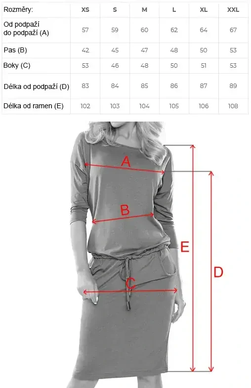 Numoco dámské šaty 13-162 krémová XS