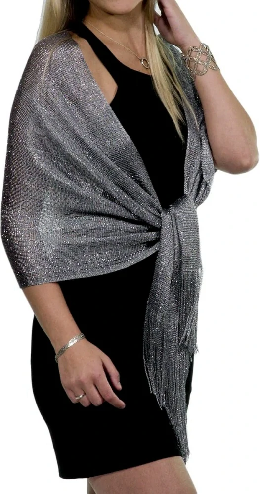 Yuwi šál přes ramena se sponou 33018052-5 stříbrná