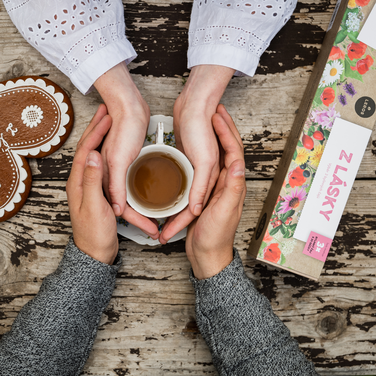 LEROS Dárková sada Z lásky 3 x 20 sáčků - Sada tří bylinkových čajů s místem pro dopsání vlastnoručního věnování