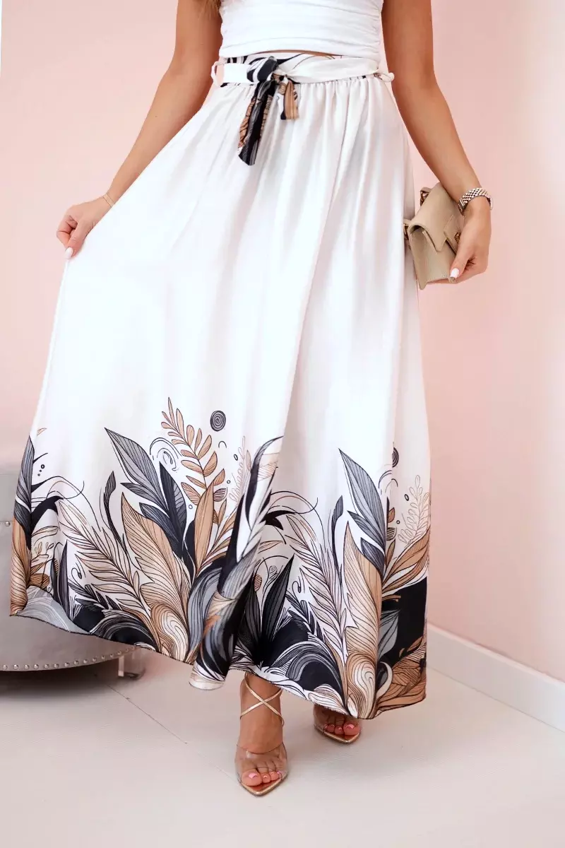 Kesi Dámská sukně dlouhá bílá oversized