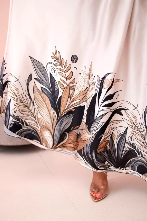 Kesi Dámská sukně dlouhá bílá 5229-3 oversized 