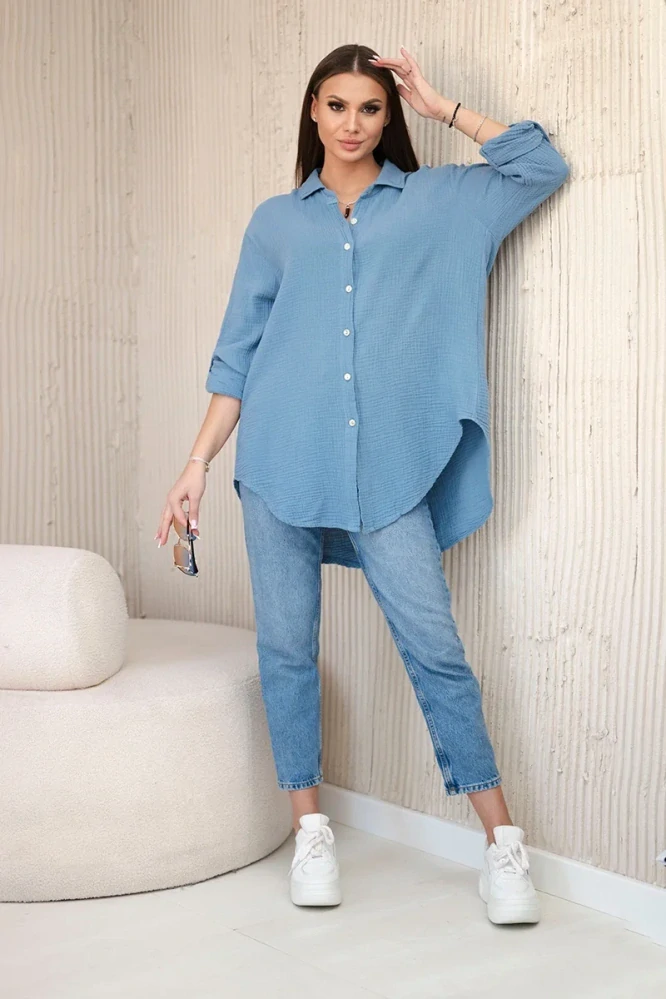 Kesi dámská košile Mušelín modrá univerzální 