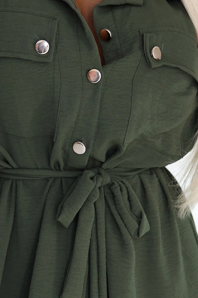 Numoco dámské šaty 531-5 khaki univerzální