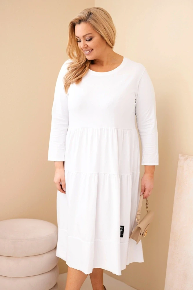 Kesi dámské dlouhé šaty ART22229-8 bílá univerzální