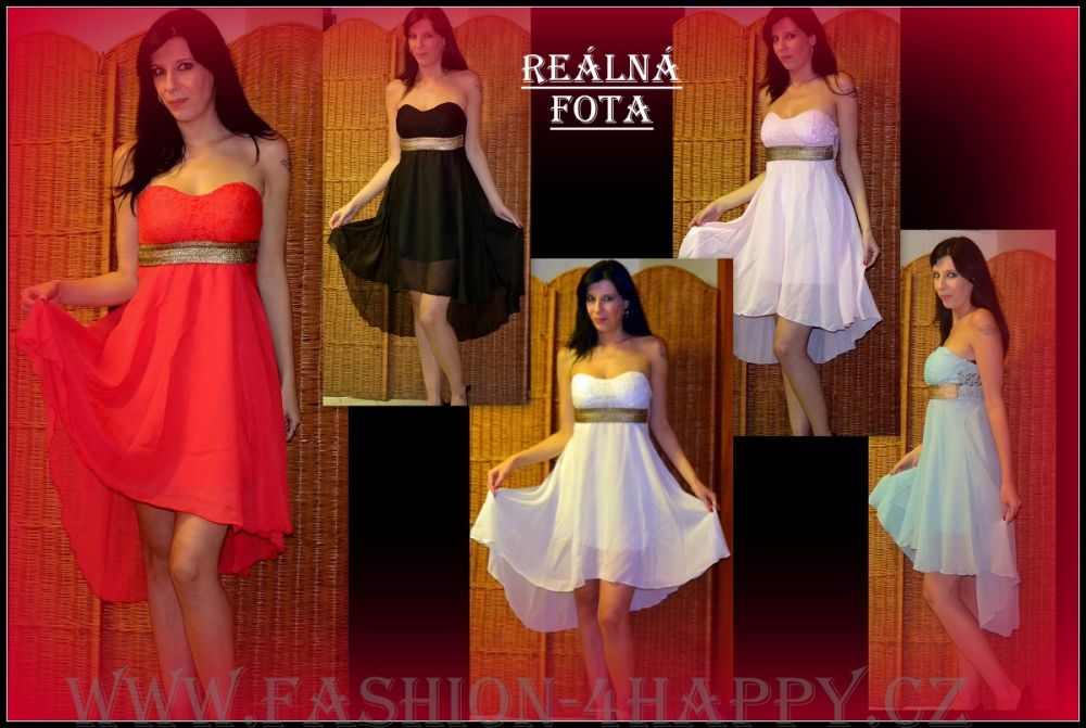 SEXY plesové ŠATY MINI 314373 bílá