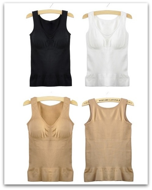 Zeštíhlující TÍLKO bezešvé s podprsenkou 619038 bílá M/L