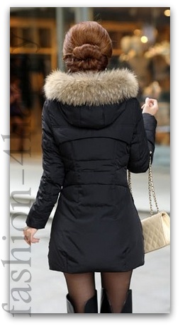 Zimní prošívaná bunda PARKA dlouhá s kapucí JAPAN style 762318-1 černá XS/S