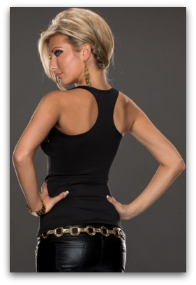 SEXY TOP luxusní dámský 125192 černá S