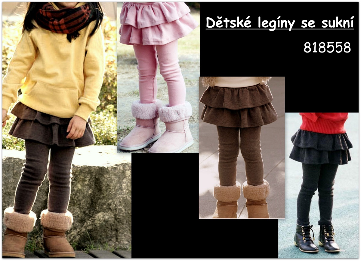 Dětské LEGÍNY se sukní 818558 2 barvy 120/130