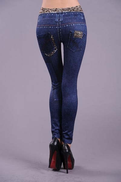 Dámské LEGÍNY STRETCH 25273-2 modrá 34/36/38