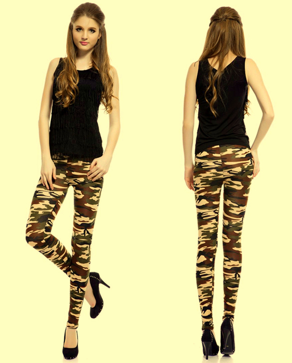 Dámské LEGÍNY MASKÁČ 36/38 STRECH 73459