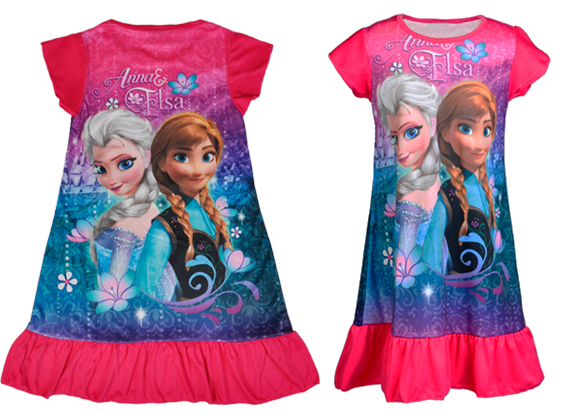 75983 ŠATY FROZEN Anna a Elza Ledové království růžová 104/110