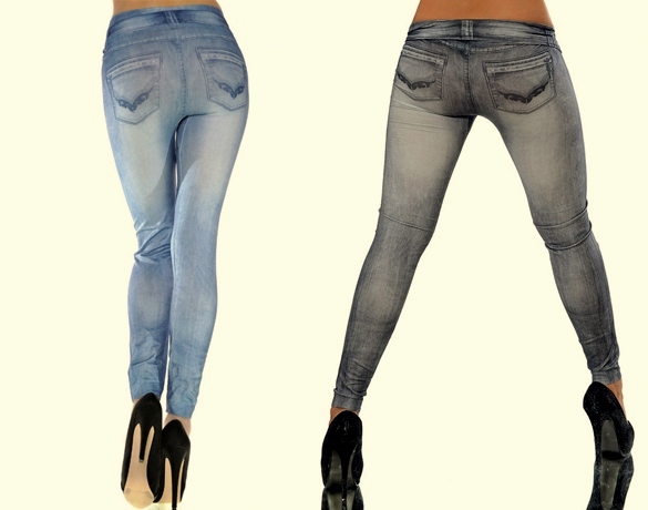 Dámské LEGÍNY JEANS 724886 STRETCH UNI