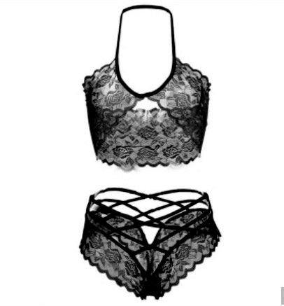 SEXY souprava spodního prádélka krajka 70368-2 černá UNI XS/S