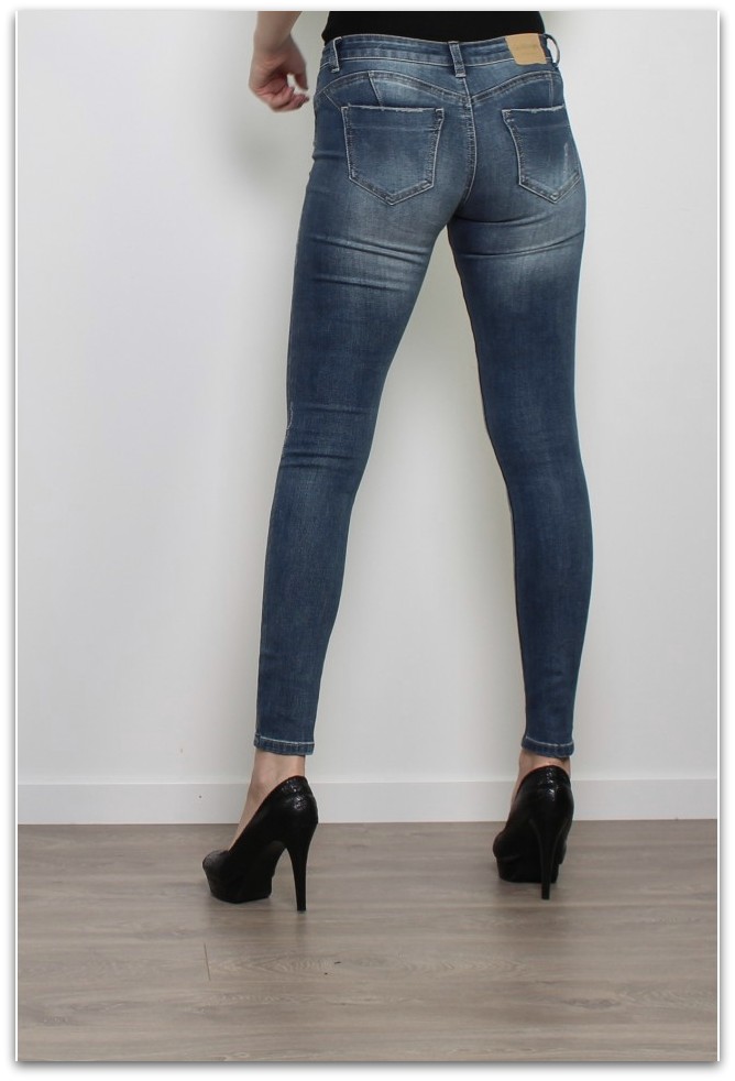 GOLDENIM Dámské džíny kalhoty PUSH - UP JEANS 1125701 modrá XS