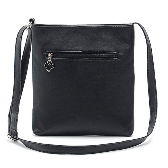 Dámská KABELKA kůže s druky přes rameno CROSSBODY černá 7029742-2