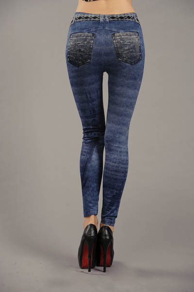 EIFFEL Dámské JEANS LEGÍNY STRETCH / SLIM 35368-3 modrá UNI