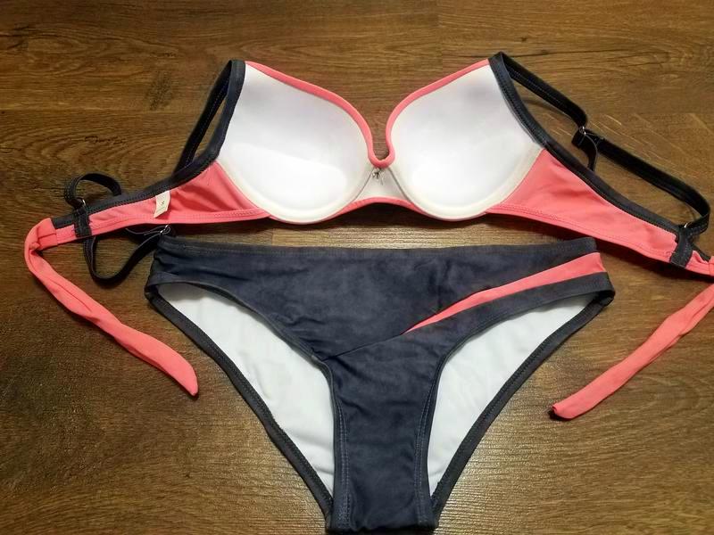 Dvoudílné dámské PLAVKY / BIKINY push-up 80418231-5 růžová XS/S
