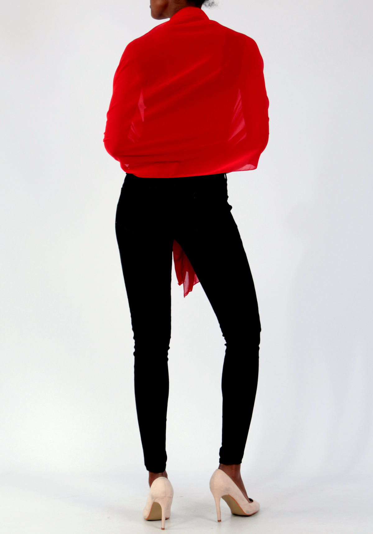 Přehoz přes ramena / ruce ŠÁL luxusní 33001-6 červená 183 x 70 cm