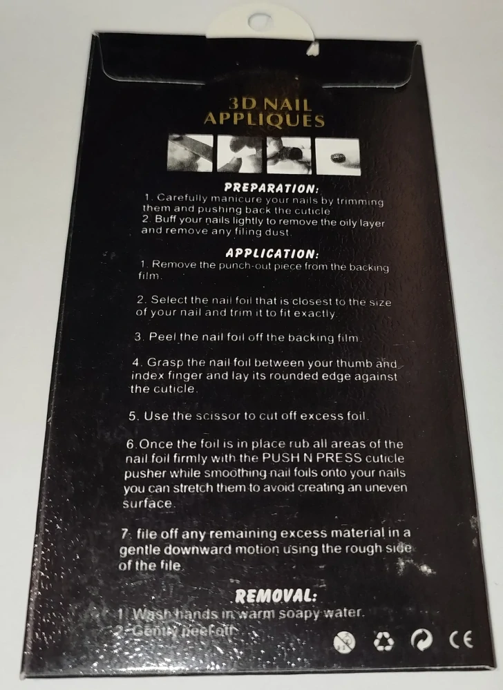 3D luxusní nálepky na nehty 001