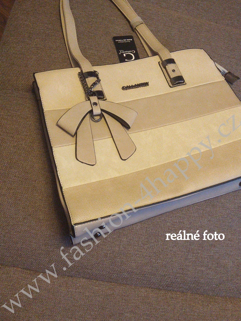 Luxusní dámská kabelka CHIC přes rameno 2207372-6 béžová