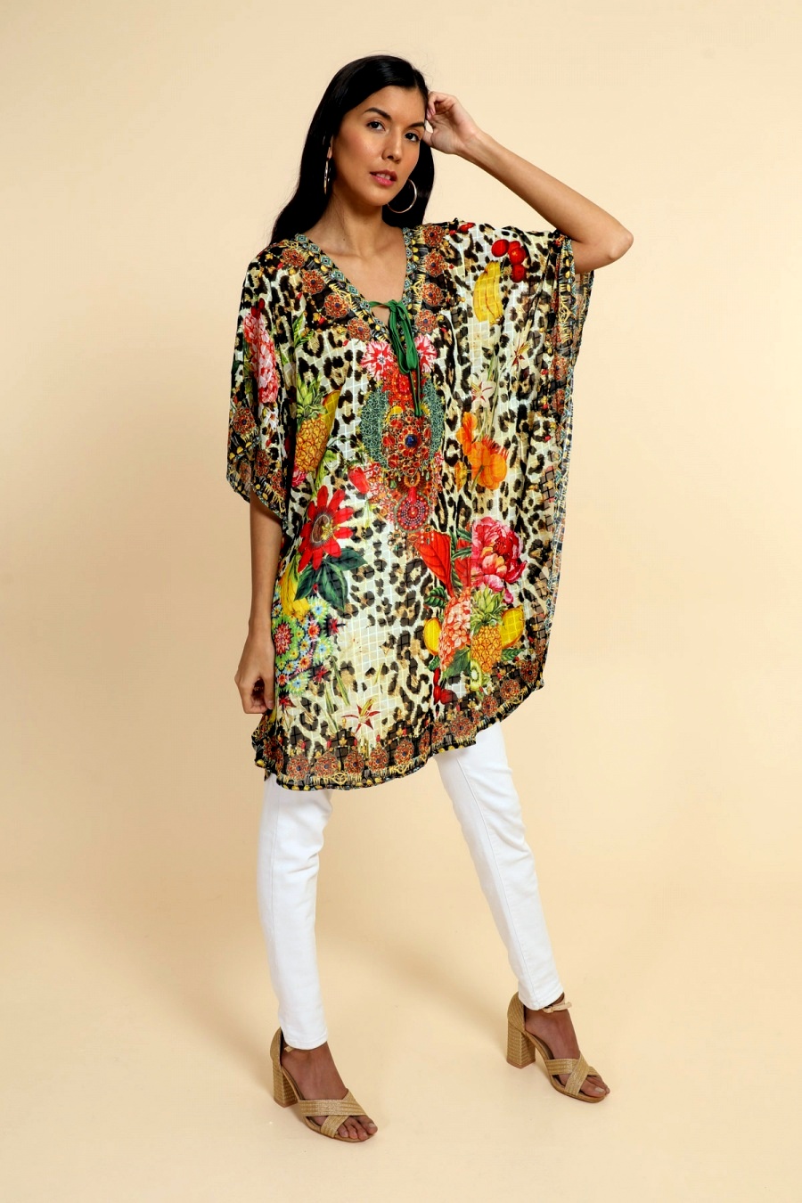 Dámská plážová TUNIKA 334310-3 zelená 