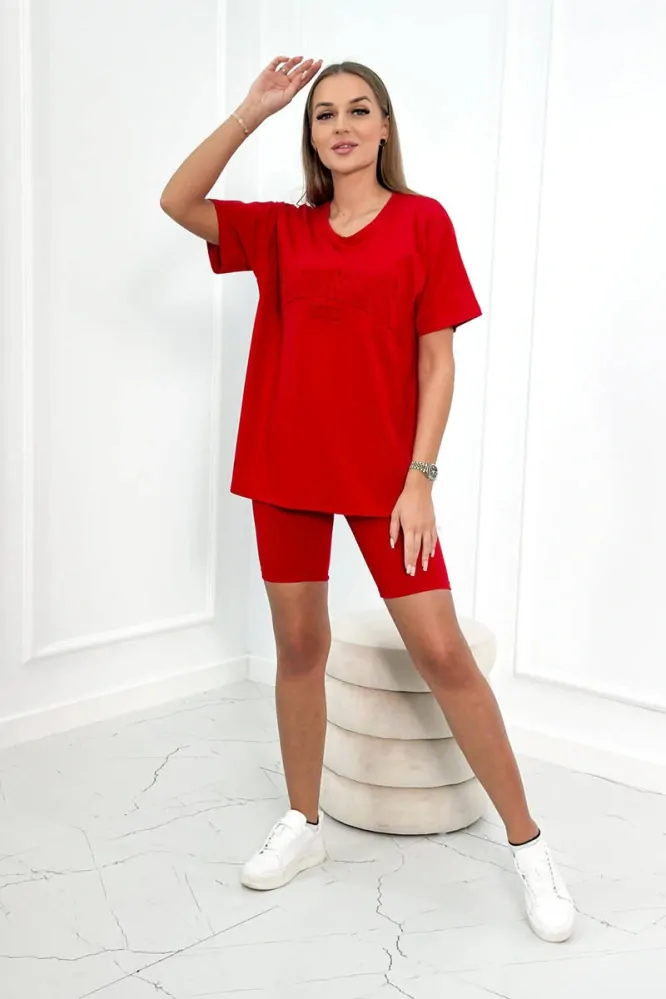 Kesi dámská dvoudíllná souprava červená