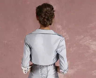 Grace Karin bolerko krátké GK6626-3 stříbrná XS