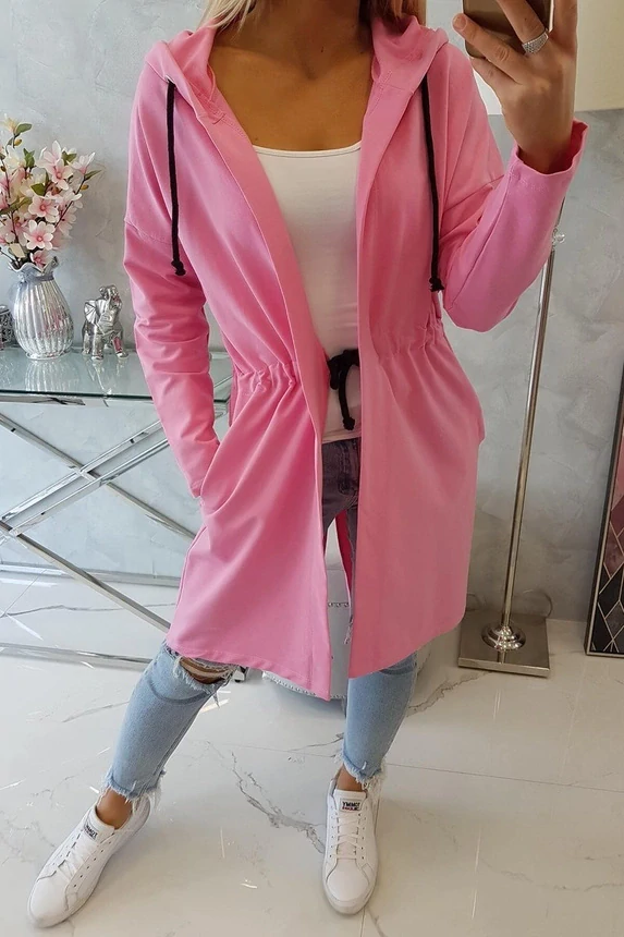 Kesi Dámská dlouhá mikina 8998-8 růžová univerzální 