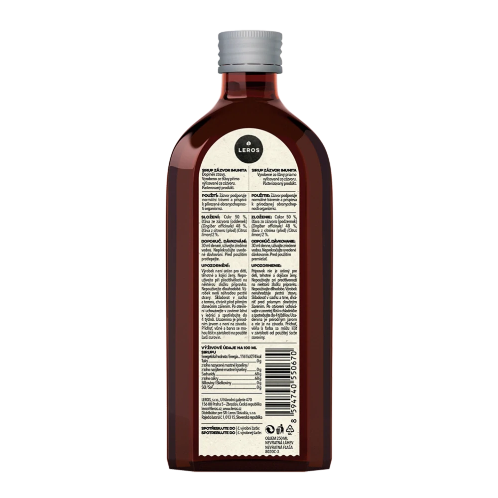 Leros Zázvor Imunita 250 ml 