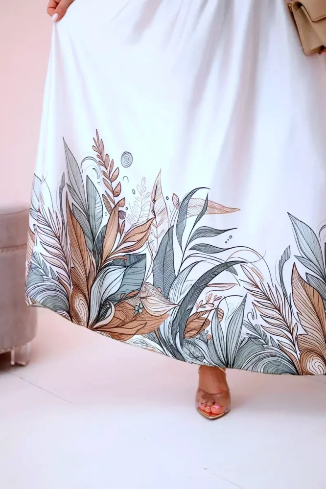 Kesi Dámská sukně dlouhá bílá oversized