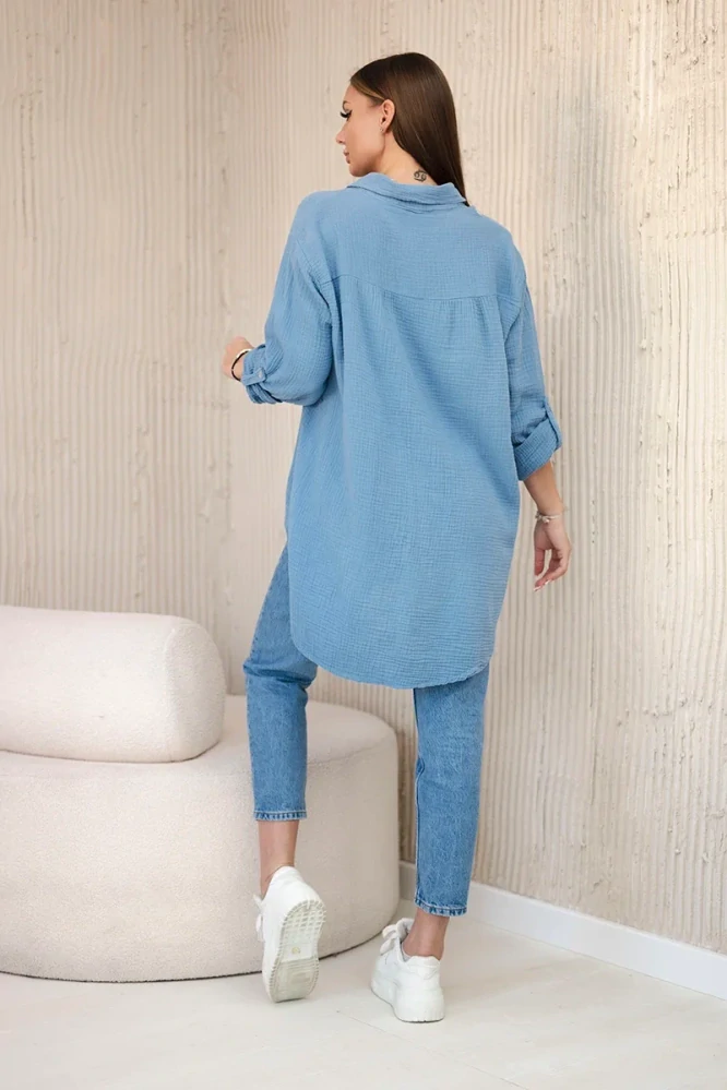 Kesi dámská košile Mušelín modrá univerzální 