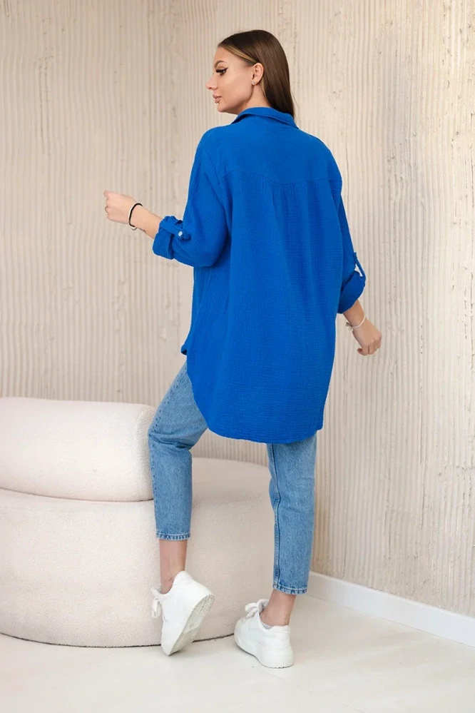 Kesi dámská košile Mušelín ART208-4 modrá univerzální 