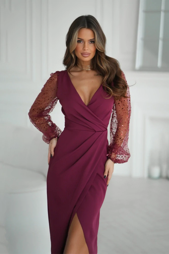 Bicotone Dámské šaty 314-10 vínová M