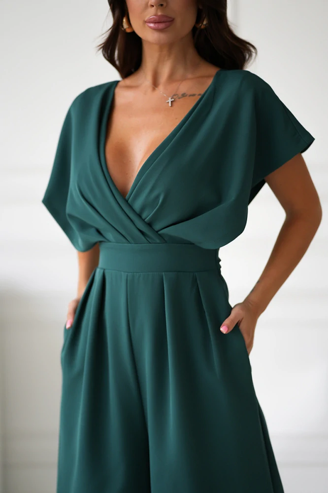 Bicotone Dámský elegantní overal 289-13 zelená M