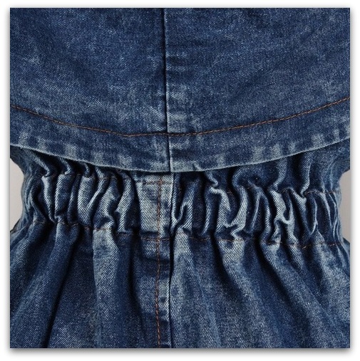 Riflová bunda DENIM UNI dlouhá s kapucí JAPAN style 68629 UNI černá