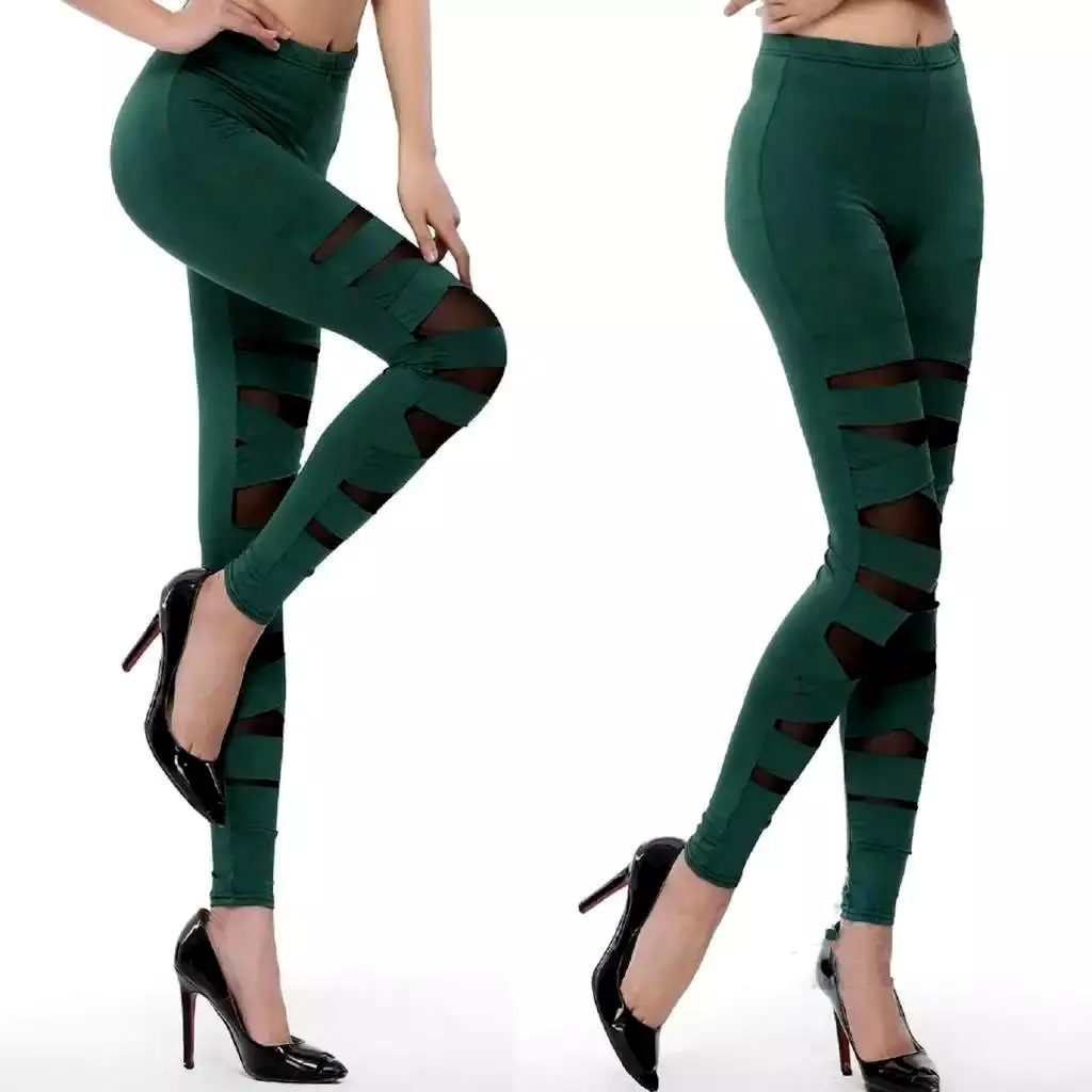 LEGÍNY dámské s prostřihy a překřížením UNI 17825