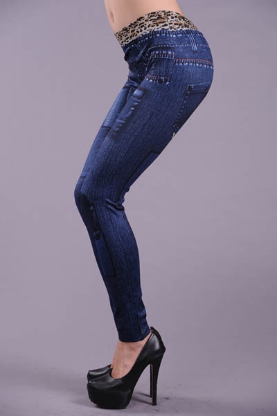 Dámské LEGÍNY STRETCH 25273-2 modrá 34/36/38