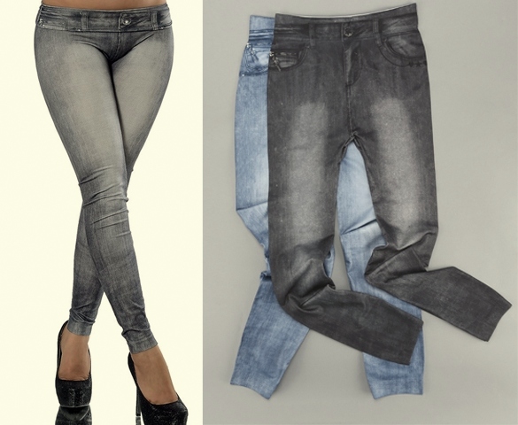 Dámské LEGÍNY JEANS 724886 STRETCH UNI