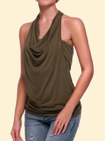 SEXY TOP 2-dílný 703992-6 khaki XS/S