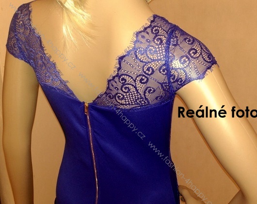 Dámské pouzdrové MINI ŠATY 317020-1 modrá XS/S/M