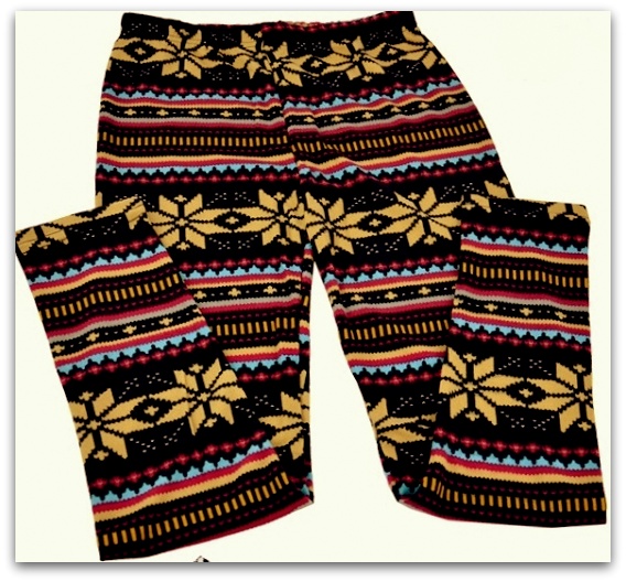 Dívčí LEGÍNY teplejší retro vzor černá 158 / 164