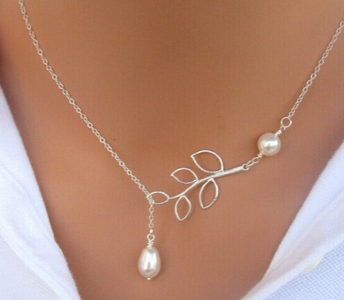 JEWERLY náhrdelník PERLA s větvičkou 332111801