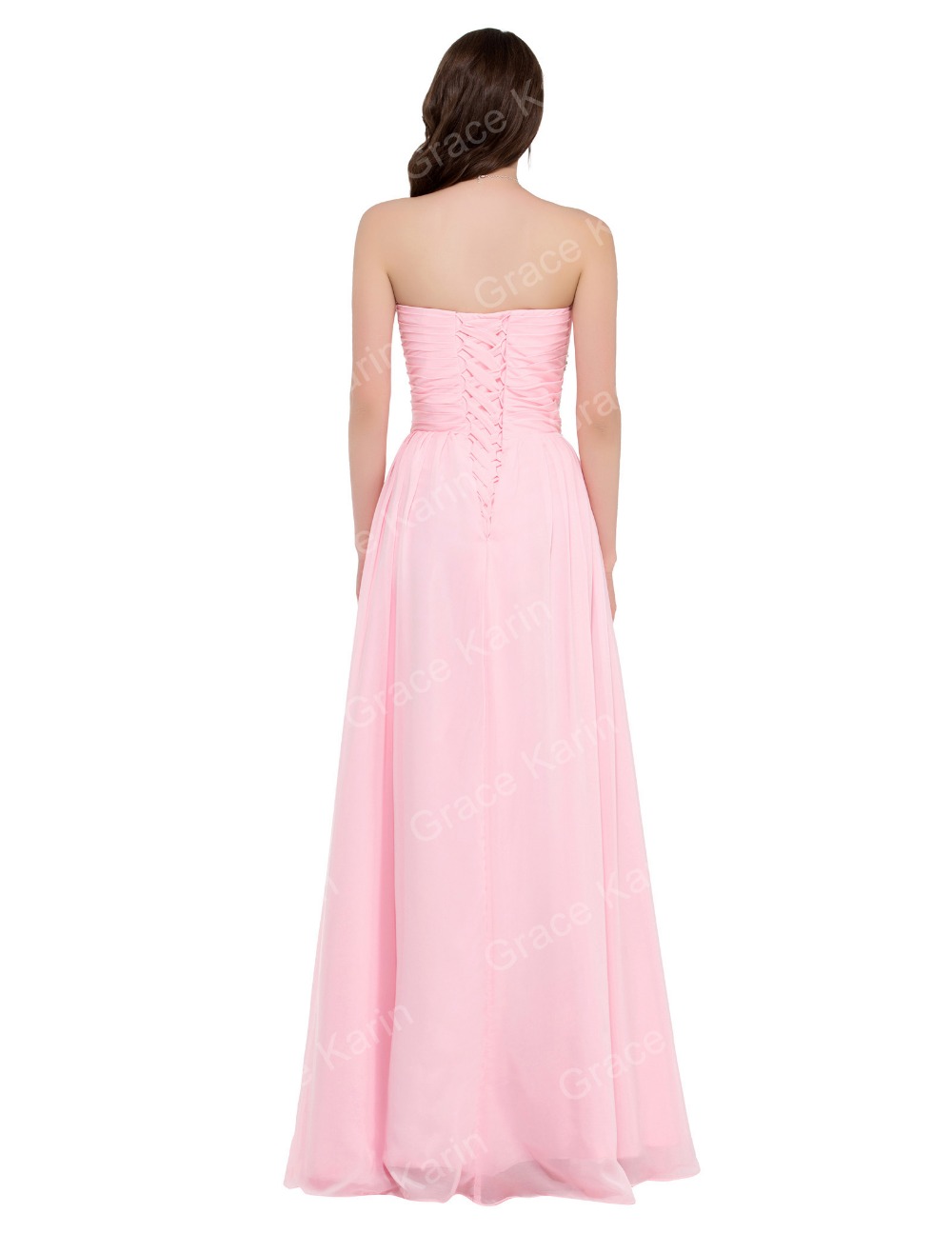 Luxusní plesové šaty GRACE KARIN® dlouhé CL6107-2 růžová XXL / XXXL
