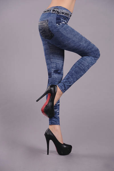 EIFFEL Dámské JEANS LEGÍNY STRETCH / SLIM 35368-3 modrá UNI