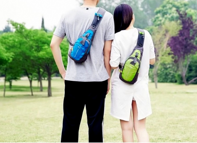 BATOH přes jedno rameno CROSSBODY 7029904-4 zelená / šedá + VIDEO