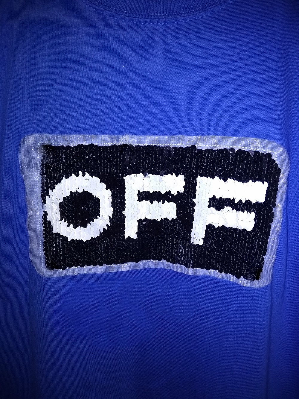Chlapecké tričko ON/OFF s oboustrannými pajetkami/flitry 2018011-4 modrá 110/116