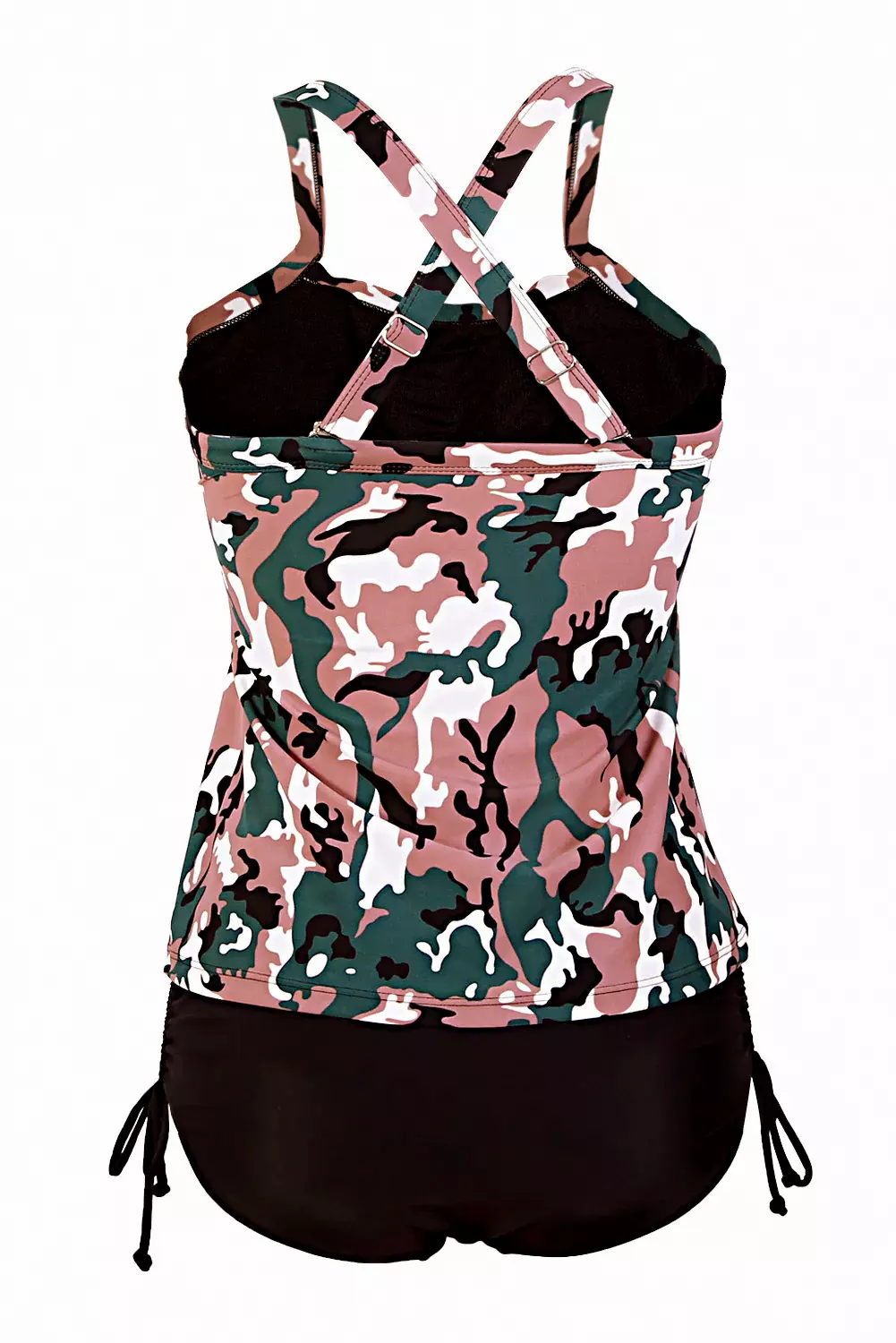 Dvoudílné dámské PLAVKY TANKINI ARMY 1419371-22 hnědá XXL