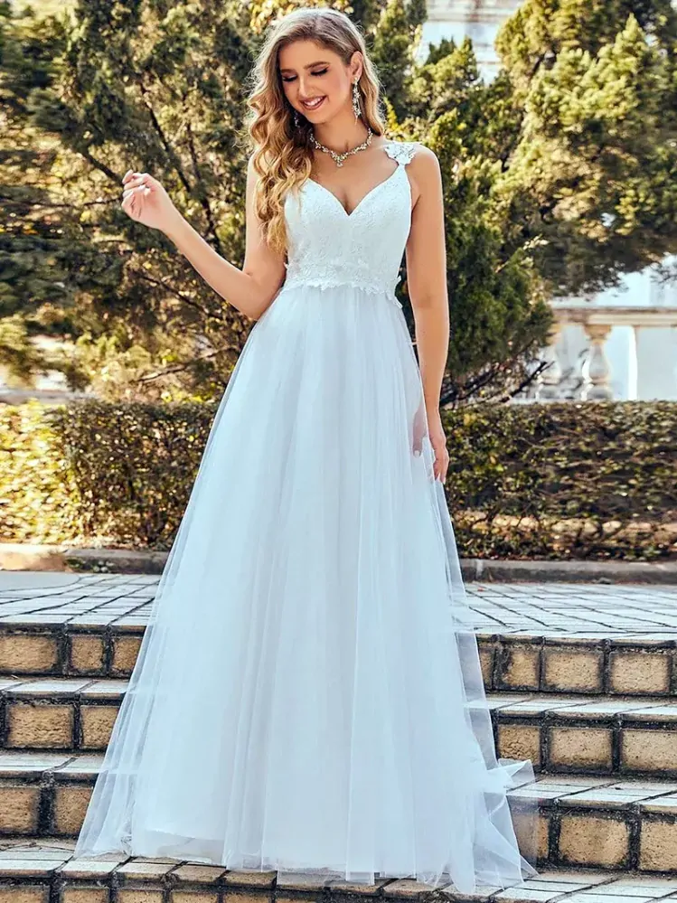 Ever Pretty Svatební šaty dlouhé EH00216-1 bílá S