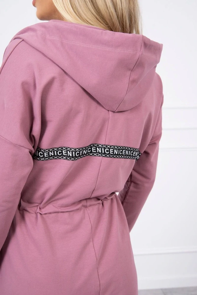 Dámská dlouhá MIKINA / BUNDA kardigan OVERSIZE 8998-101 sytě růžová - univerzální S/M/L